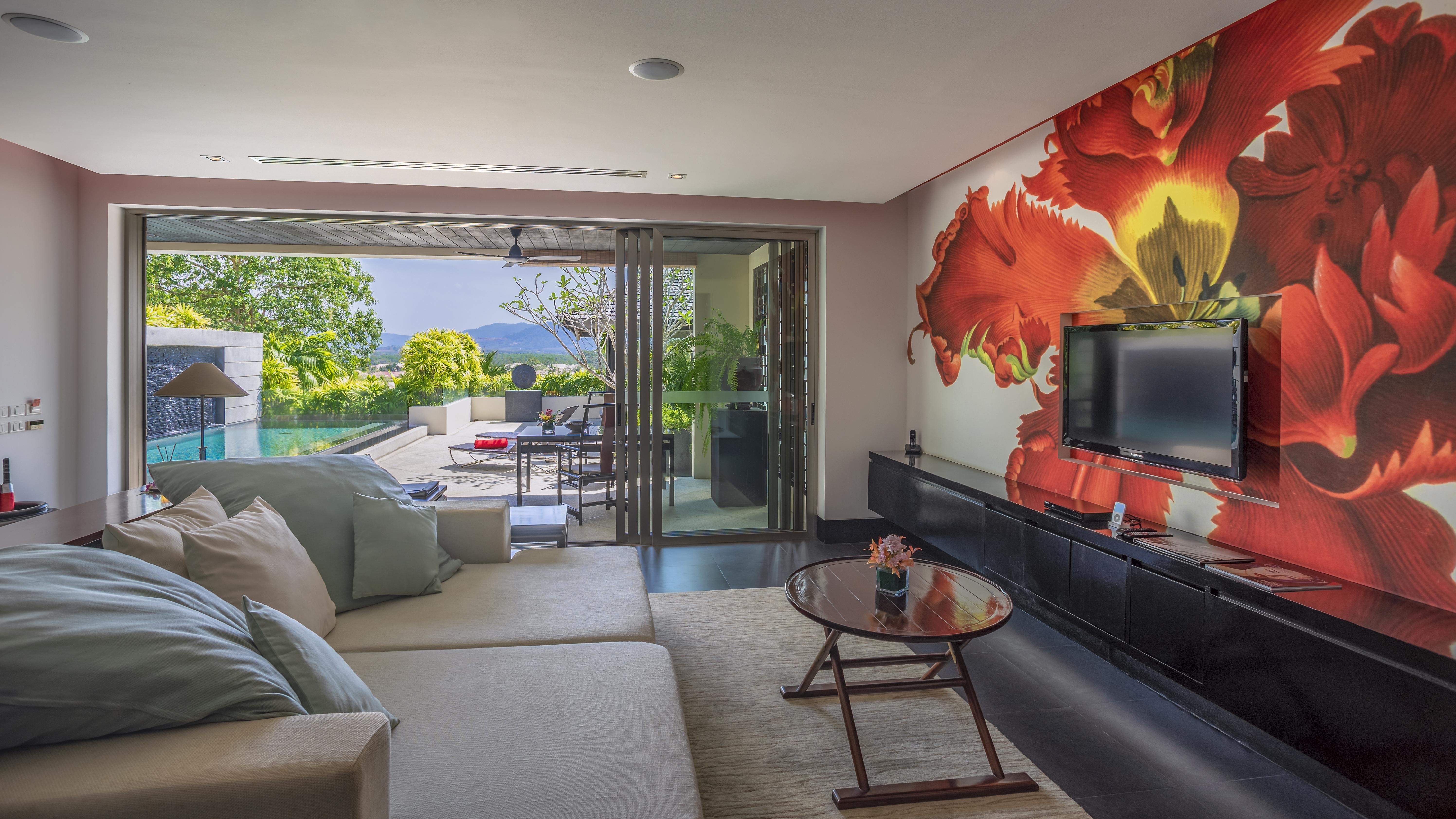 The Pavilions Phuket (Adults Only) Банг Тао Бийч Екстериор снимка A living room at the hotel